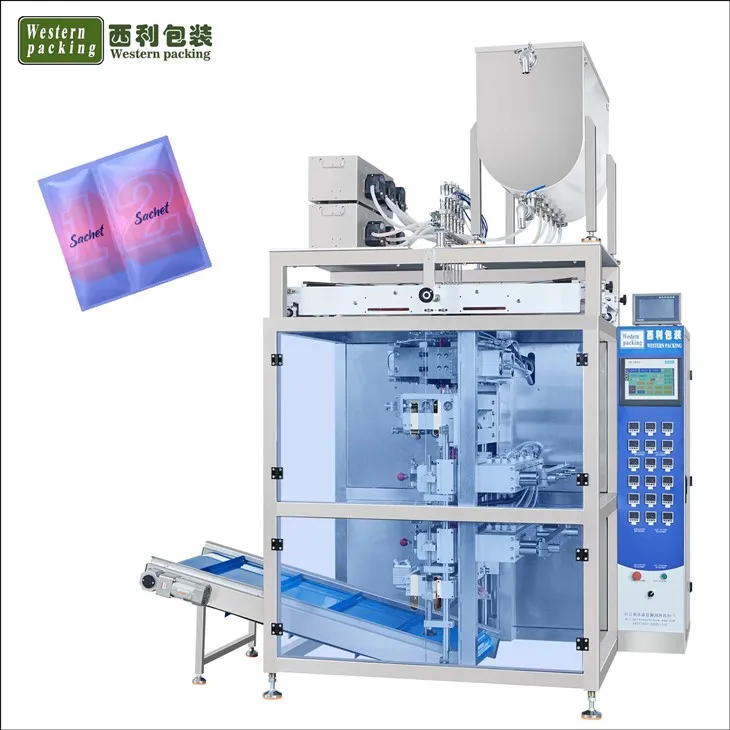 Paketėlių skysčio užpildymo ir sandarinimo mašina